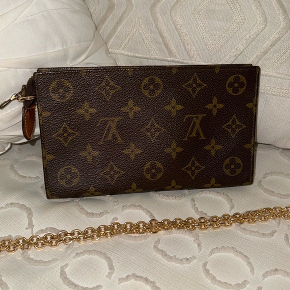 ⚡️🤎Auth🤎⚡️Beautiful Louis Vuitton Monogram Bucket Clutch Pochette🍃(882 RA） - Picture 3 of 6